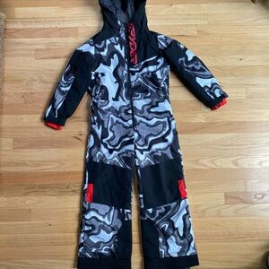 Spyder Black and White Camouflage Snowsuit
